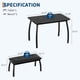 thumbnail image 5 of 3-piece dining mesa set para 4: space-saving de madera kitchen mesa con 2 forrado benches, suitable para small dining rooms, apartments, y homes in negra, 5 of 9