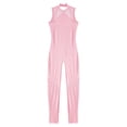 thumbnail image 3 of YONGHS Kids Girls Rhinestones Sleeveless Hollow Back Gymnastics Leotard Full Body Jumpsuit Romper Pink 12, 3 of 7