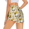 thumbnail image 4 of Picia Gnomes Bees And Sunflowers Pattern Women's 2 in 1 Athletic Running Shorts High Waisted Workout Casual Gym Sweat Shorts with Comfy Liner Zipper Pockets-X-Large, 4 of 9