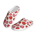 thumbnail image 2 of Lsque Hand Drawn Strawberry Pattern Womens Comfort Cotton on Scuff With Memory Foam and Anti-skid Sole Slipper-35/36, 2 of 7