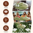 thumbnail image 7 of Sage Green Gold Round Tablecloth, Fitted Table Cover with Elastic for 36"-44" Round Tables, Aesthetics Flower Boho Watercolor Art Table Cloth Outdoor Indoor Dinning Party Waterproof Tablecloths, 7 of 7