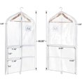 thumbnail image 2 of Clear PVC Dance Costume Bags (3 Pack) Garment Bag 40 Inch for Dance Competitions, with 4 Medium Clear Zipper Pockets and 1 Large Back Zippered Pocket [Upgraded Version], 2 of 6