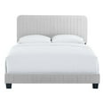 thumbnail image 5 of Modway Celine Channel Tufted Performance Velvet Full Bed in Light Gray, 5 of 7