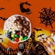 thumbnail image 5 of Mantel de Halloween, 54 x 108 pulgadas, esqueleto de calabaza naranja, plástico impermeable, 5 of 5