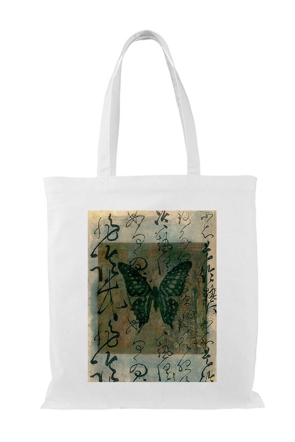 Japanese Scribbles Butterfly Tote Bag - Elena Ray Designs, One Size Cotton Canvas Tote Bag