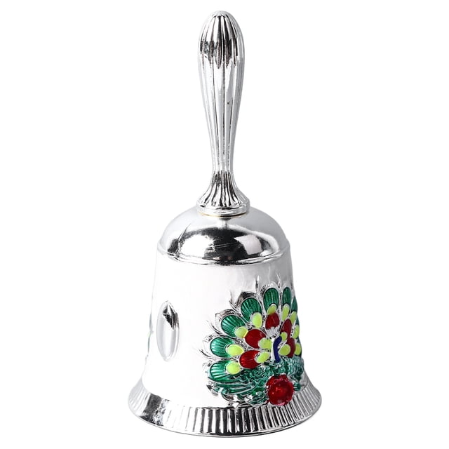 Cloche d'Appel Style Rétro, Cloche à Main en Alliage avec Poignée Arrondie, Son Clair pour Dresser les Animaux, Réveiller les Familles, Signaliser les Étudiants