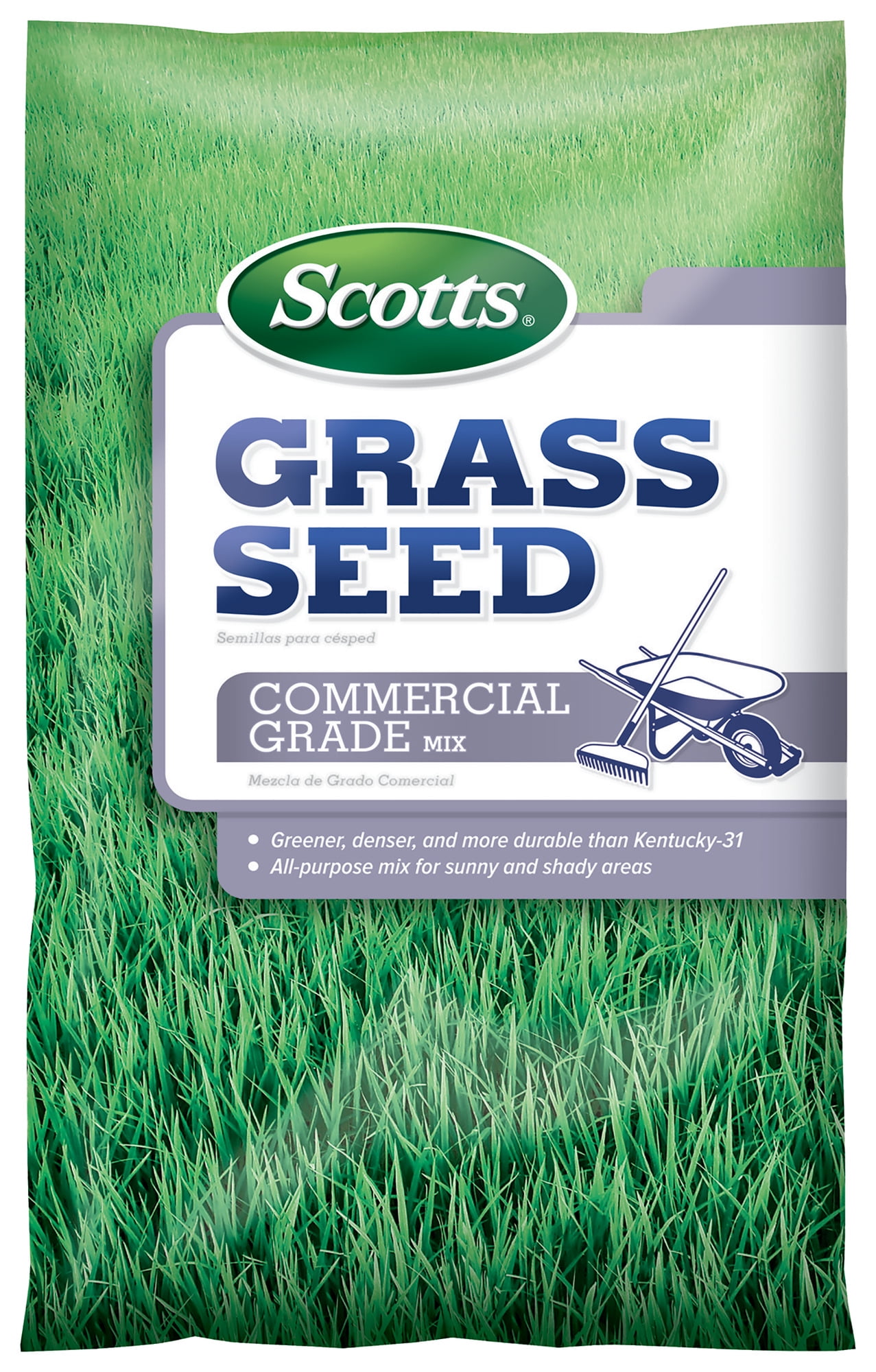Scotts Grass Seed Commercial Grade Mix, 3 lbs., Seeds up to 660 sq. ft