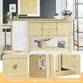 thumbnail image 7 of Yardi Yard Wooden Sideboard Buffet Console Table with Drawers and Storage-Beige, Narrow Console Table with Shelves for Entryway & Hallway, 7 of 7