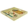 thumbnail image 4 of Northlight Set of 3 Birdhouse Garden Theme Square Wooden Serving Trays 16" - Green/Blue, 4 of 9