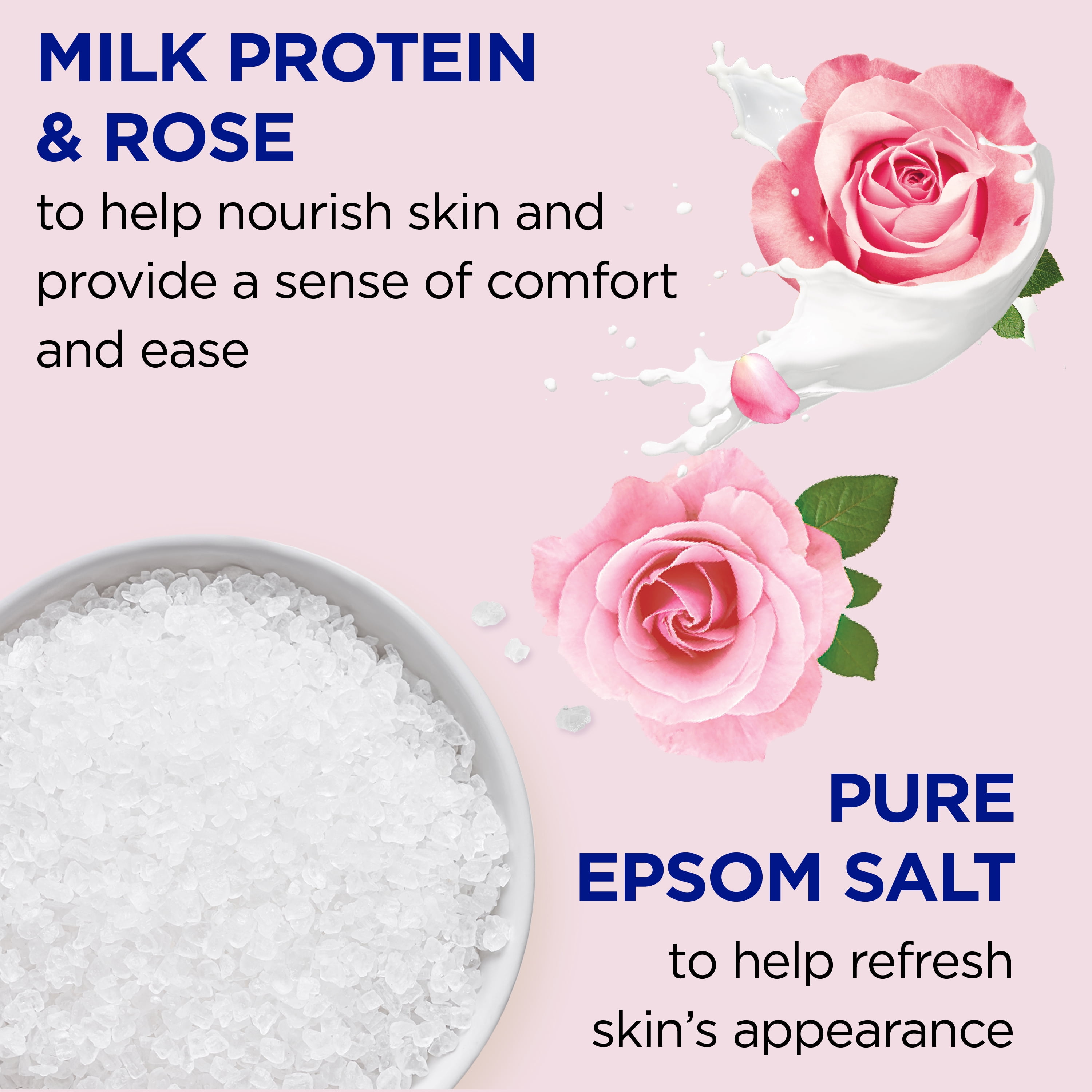 Dr Teal’s Body Wash with Pure Epsom Salt, Rose & Milk, 24 oz