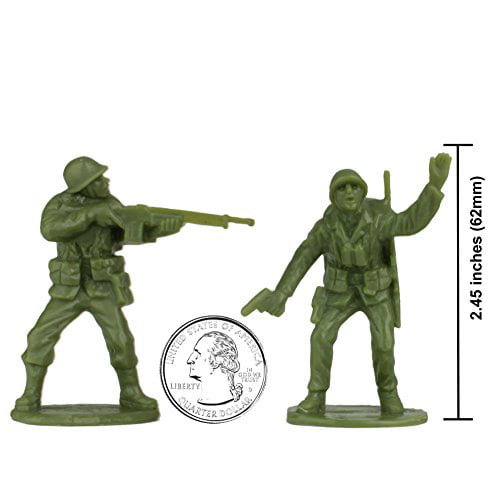 BMC Ww2 Iwo Jima US Marines Plastic Army Men 36 American Soldier Figures 1 32 for sale online 