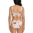 thumbnail image 3 of Wukai Star Cute Dog Women's Bikini Set Two Piece,wimsuit High Waisted V Neck Twist Front Adjustable Spaghetti Straps Bathing Suit-, 3 of 7