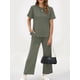 thumbnail image 3 of Conjunto Deportivo de Dos Piezas para Mujer, Informal, de Corta y Pantalón . Gris-Verde XL, 3 of 5
