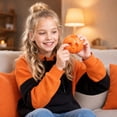 thumbnail image 5 of Halloween Pumpkin Squishy Toy, Orange Pumpkin Stress Ball Cracked Surface, Crunchy Sound Fidget Toy, Stress Relief Sensory Toy for Kids Adults, Party Favor Gift, 5 of 8