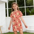 thumbnail image 4 of Grblisyd Girls Dress Summer Cute Animal Print A Line Short Sleeve Crew Neck T-Shirt Dress for Kids Casual 3-12 Y, 4 of 6