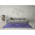 thumbnail image 3 of Ahgly Company Machine Washable Indoor Rectangle Persian Blue Traditional Area Rugs, 2' x 5', 3 of 4