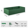 thumbnail image 2 of Uforic 2 Pack 8ftx4ftx2ft Large Raised Garden Bed Kit,Outdoor Galvanized Metal Patio Planter Box with Safety Rubber & Gloves, for Vegetables Flowers,Green, 2 of 9