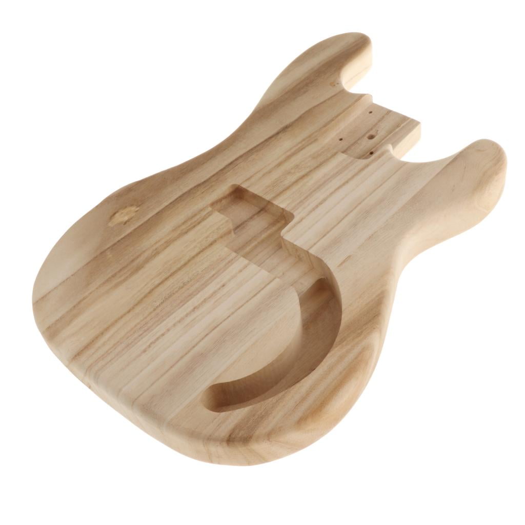 LeeQinersw Unfinished Electric Bass Body Solid Maple Wood Blank Bass Body Barrel for PB Guitars DIY Parts
