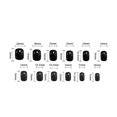 thumbnail image 3 of False Nails 24pcs Summer Fresh Short Square Round Solid Color Bright Oil Ice Transparent Nude Color Wear Manicure 3ml, 3 of 5