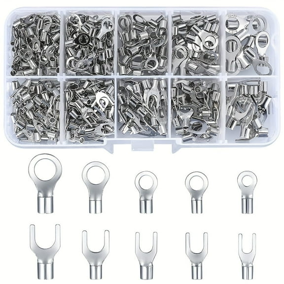 Uninsulated Ring Terminal and Fork Connector Interconnect Terminal 320 Piece