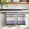 thumbnail image 7 of Purple Geometric Kitchen Towels Set of 1, Stripes Boho Spring Flowers Country Rural Absorbent Dish Towels for Kitchen, Microfiber Hand Towel, Quick Drying Tea Towel for Cleaning Decorative Dishcloths, 7 of 7