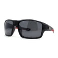 thumbnail image 3 of Locs Lunettes de Soleil Oversize pour Hommes Biker Noir Rouge, 3 of 4