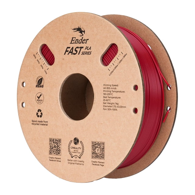 Filamento para impresora 3D Creality High Speed PLA, 1,75 mm, 1 kg, rojo