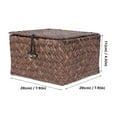 thumbnail image 5 of HONMEET Small Dark Brown Wicker Storage Basket for Home Organization, Stylish Decor and Multi-Purpose Use, 5 of 9