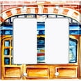 thumbnail image 2 of Metal Light Switch Wall Plate Outlet Cover (Coffee Mocha Espresso Shop Vintage Store Front - Double Rocker), 2 of 2
