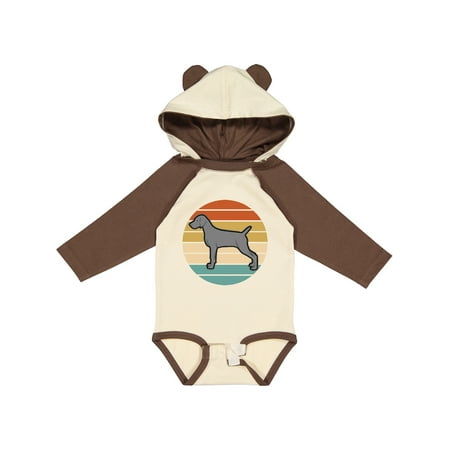 

Inktastic Weimaraner Dog Retro Sunset Gift Baby Boy or Baby Girl Long Sleeve Bodysuit