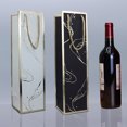 thumbnail image 4 of 20 Pack regalo de vino con manijas y bolsas de botella de papel de tejido para, 4 of 5