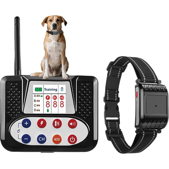 Wireless Dog Fence System, Invisible Shock & Vibration Training Collar, Waterproof Adjustable Perimeter for Outdoor Safety