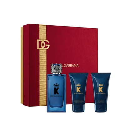 K by Dolce & Gabbana (King)  3.4 oz Eau De Parfum 1.7 oz After Shave Balm 1.7 oz Shower Gel Set
