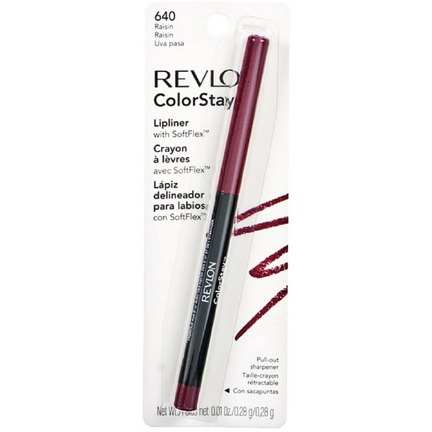 Revlon Color Stay Lip Liner with SoftFlex, Raisin [640] 1 ea (Pack of 3
