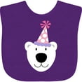 thumbnail image 3 of Inktastic Polar Bear Birthday Party Girls Baby Bib, 3 of 4