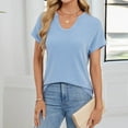 thumbnail image 6 of Youyipin Womens Summer Tops Spring Fashion Short Dolman Sleeve Shirts 2025 Fashion V Neck Outfits Going Out Tops For Women, 6 of 7