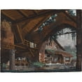 thumbnail image 2 of Caspar Wolf 24x20 Gold Ornate Framed and Double Matted Museum Art Print Titled - Architectural Fantasy of Antique Ruins with a Watermill (1760s), 2 of 4