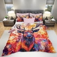 thumbnail image 3 of 3 Pieces Duvet Cover Set-Abstract 3D Elk- 3D Print Bedding 1 Duvet Cover 2 Pillowcases Natural Animals Comforter Set Soft Breathable for Boys Girls Children Duvet Set 7B54ANI11, 3 of 6