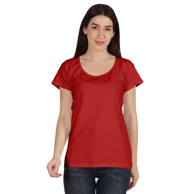 Inkmeso T-Shirt Basique Col Rond Manches Courtes en Coton Uni pour Femmes