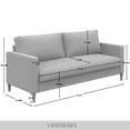 thumbnail image 6 of Castle Place Classic Linen Upholstered Sofa, Blue, 6 of 7