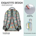 thumbnail image 5 of Pioneer Flower Floral Print Pattern Backpack for School, Cute School Bag with Adjustable Shoulder Straps and Padded Back, 15.3"x11"x7.1", 5 of 5