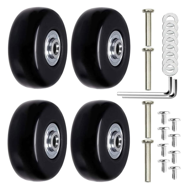 4 Pcs Roues de Valise de Voyage Roulettes pour Valise Coque Rigide 5cmx1.8cm