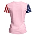 thumbnail image 5 of Iaqnaocc We The People 4th Of July Womens Tops Summer Shirt Round Neck Vintage T Shirt Patriotic 250 anniversary usa flag Festival Short Sleeve T Shirts for Women Pink XXXL, 5 of 5