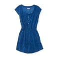 thumbnail image 1 of Vestido camisero estampado Aeropostale para mujer azul mediano Camisa de vestir, 1 of 2