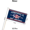 thumbnail image 3 of 250 Anniversary USA Small Stick Flags 250 Year American Anniversary Flag Handheld Flag 250 Anniversary USA Flag 1776 Flag for Room House Welcome Lawn Backdrop Parade(6pcs, 5"×8"), 3 of 5