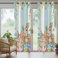 thumbnail image 5 of Outdoor Curtains for Patio Waterproof, Easter Outdoor Privacy Panels Grommet, Spring Rabbit Eucalyptus Leaves Eggs Wooden Blackout Outside Curtains for Porch/Cabana/Pergola/Gazebo 54"x84", 1 Panel, 5 of 8