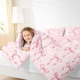 thumbnail image 3 of Manfei Cartoon Bow Letter C Monogrammed Full Size Comforter Sets 3 Pieces for Girls Teens,Polka Dots Cute Alphabet Bedding Sets for Kids,Pink Reversible,Super Cozy Room Decor, 3 of 6
