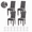 Gray, variant on 4 Pack Dining Chair Covers,Stretch Chair Covers,Chair Seat Covers for Dining Room Kitchen,Removable,Washable,Black