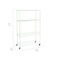 thumbnail image 3 of Seville Classics Solid Steel Wire Shelving Storage Unit Adjustable Shelves Organizer Rack, for Home, Kitchen, Office, Garage, Bedroom, Closet, White, 4-Tier, 36" W x 14" D, 3 of 11