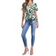 thumbnail image 2 of BLUSA ELEGANTE CHIC con Volantes para Mujeres, Cuello en V, Cintura Elástica, Talla XL, Verde Blanco, 2 of 6